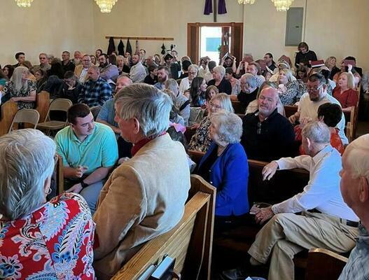 It was a full house of 133 at River Baptist last Sunday to witness the baptism of 88-year-old Wesley King.